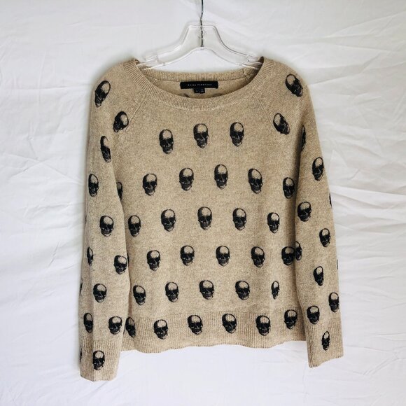 Skull Cashmere Women's 100%  Cashmere Crew Neck Sweater Size Small - Picture 1 of 4